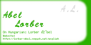 abel lorber business card